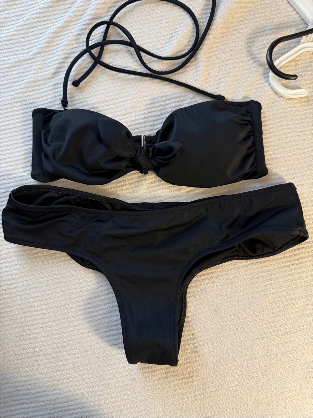 Victoria's Secret Black Bikini Set with Bandeau Top